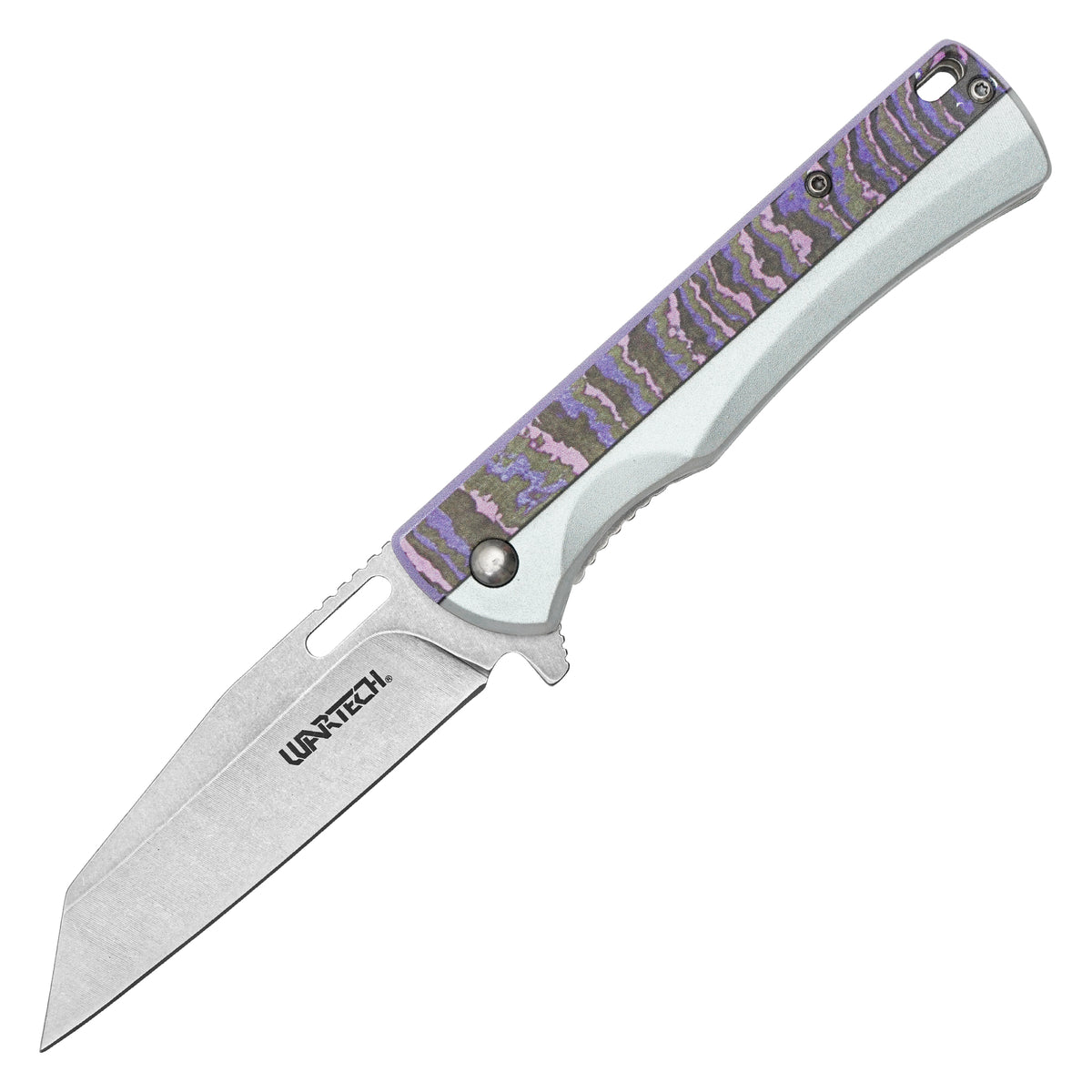 Wartech - 8" Purple Camo | Spring Assisted Pocket Knife