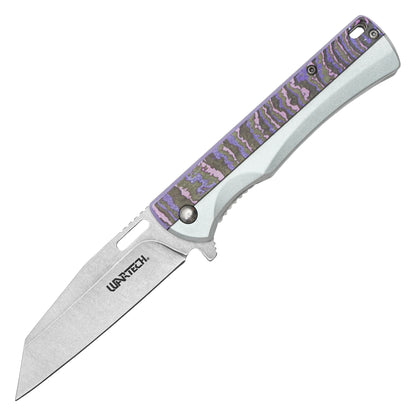 Wartech - 8" Purple Camo | Spring Assisted Pocket Knife