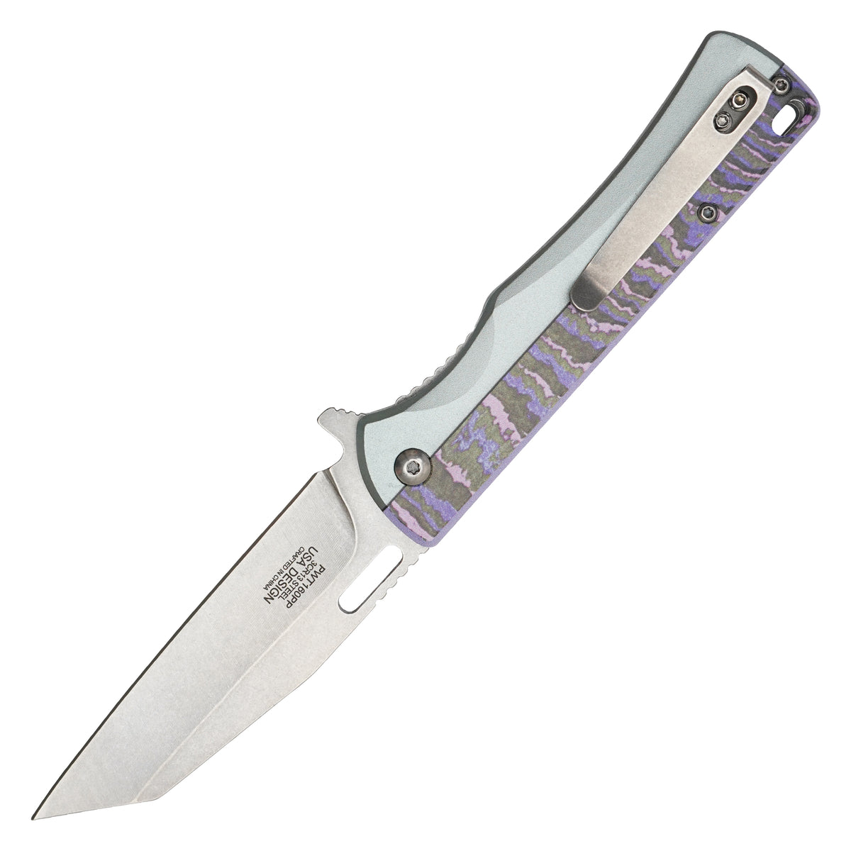 Wartech - 8" Purple Camo | Spring Assisted Pocket Knife