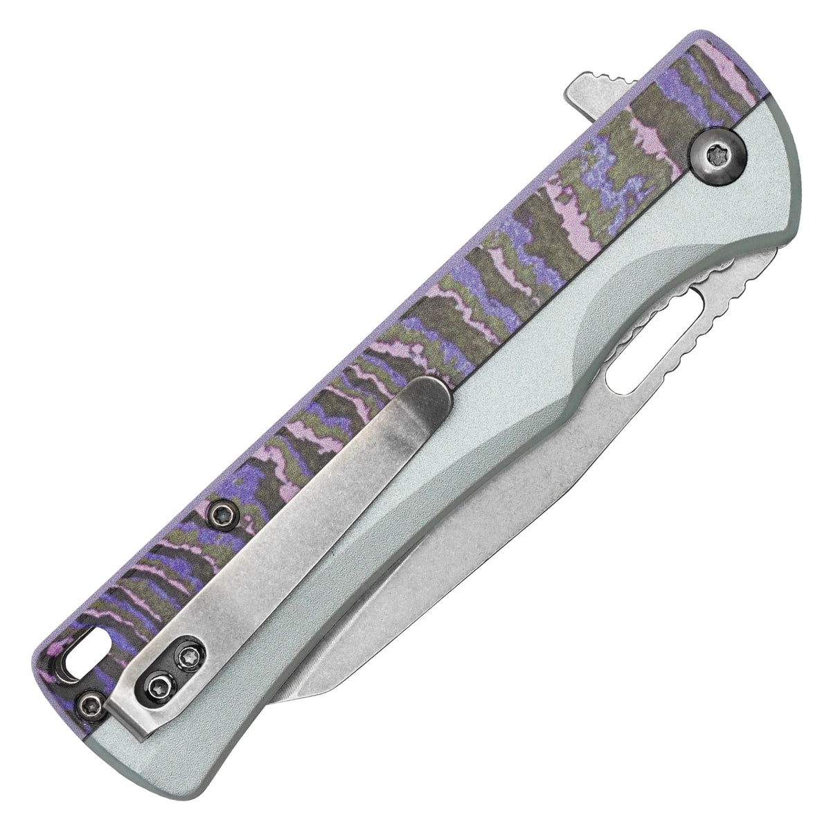 Wartech - 8" Purple Camo | Spring Assisted Pocket Knife