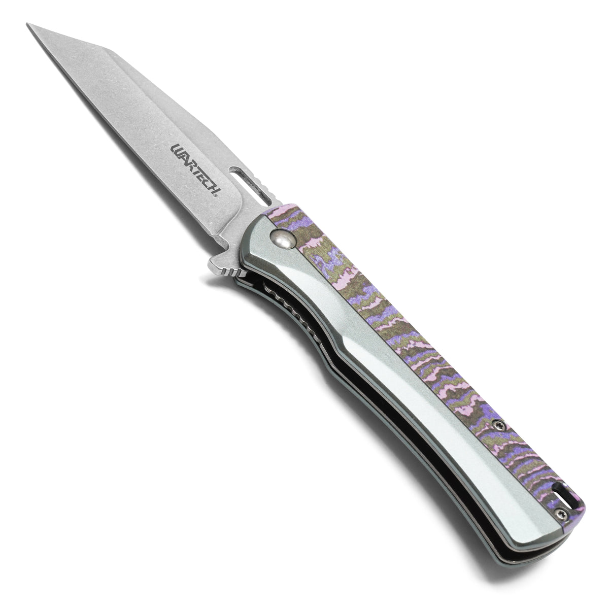 Wartech - 8" Purple Camo | Spring Assisted Pocket Knife