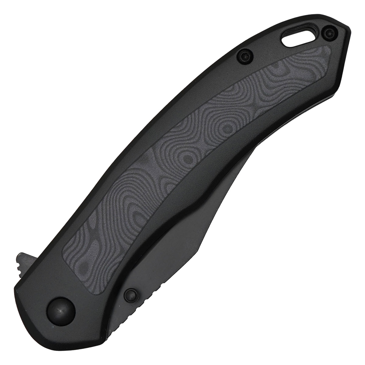 Wartech - 8" Black Damascus | Spring Assisted Pocket Knife