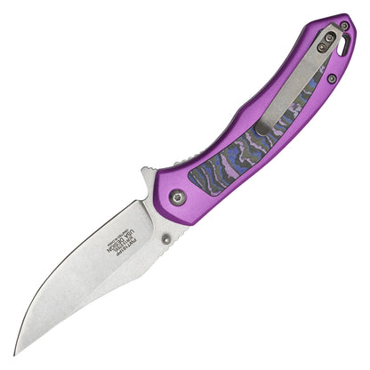 Wartech - 8" Purple Camo | Spring Assisted Pocket Knife