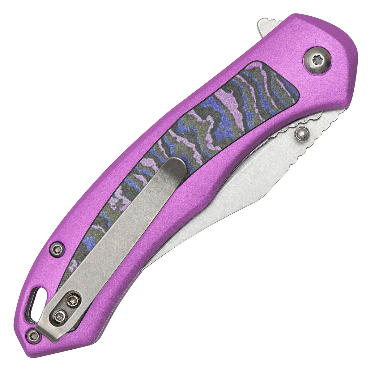 Wartech - 8" Purple Camo | Spring Assisted Pocket Knife