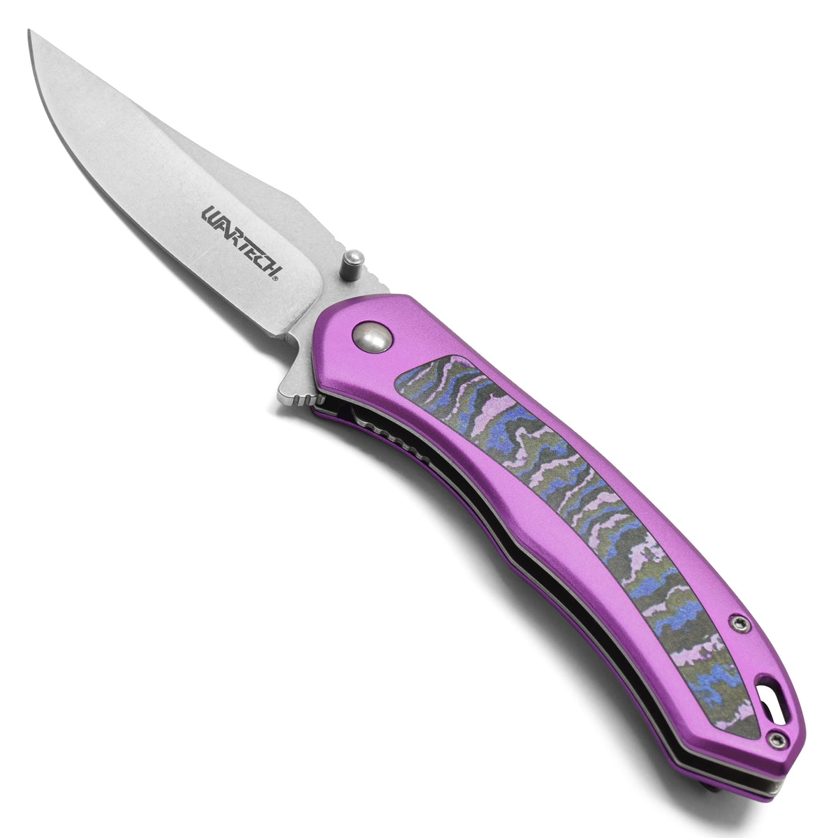 Wartech - 8" Purple Camo | Spring Assisted Pocket Knife
