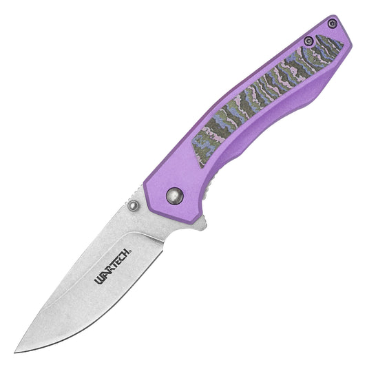 Wartech - 7.75" Purple Camo | Spring Assisted Pocket Knife