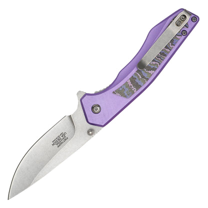 Wartech - 7.75" Purple Camo | Spring Assisted Pocket Knife