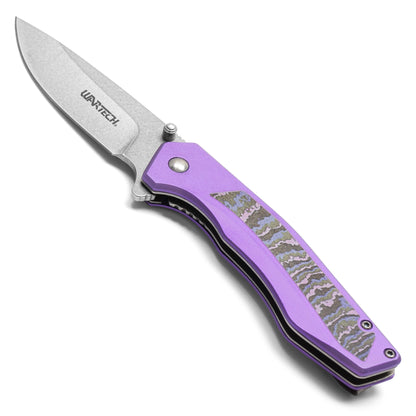 Wartech - 7.75" Purple Camo | Spring Assisted Pocket Knife