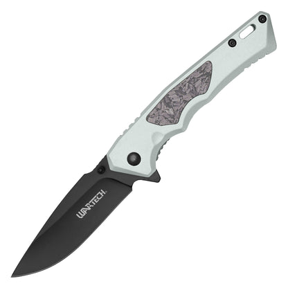 Wartech - 7.75" Gray Camo | Spring Assisted Pocket Knife