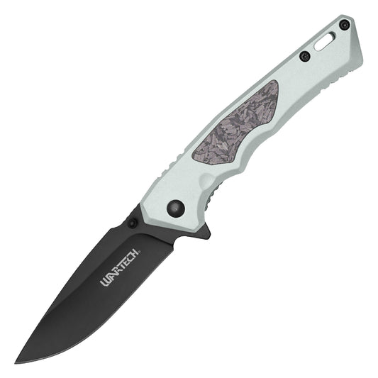 Wartech - 7.75" Gray Camo | Spring Assisted Pocket Knife