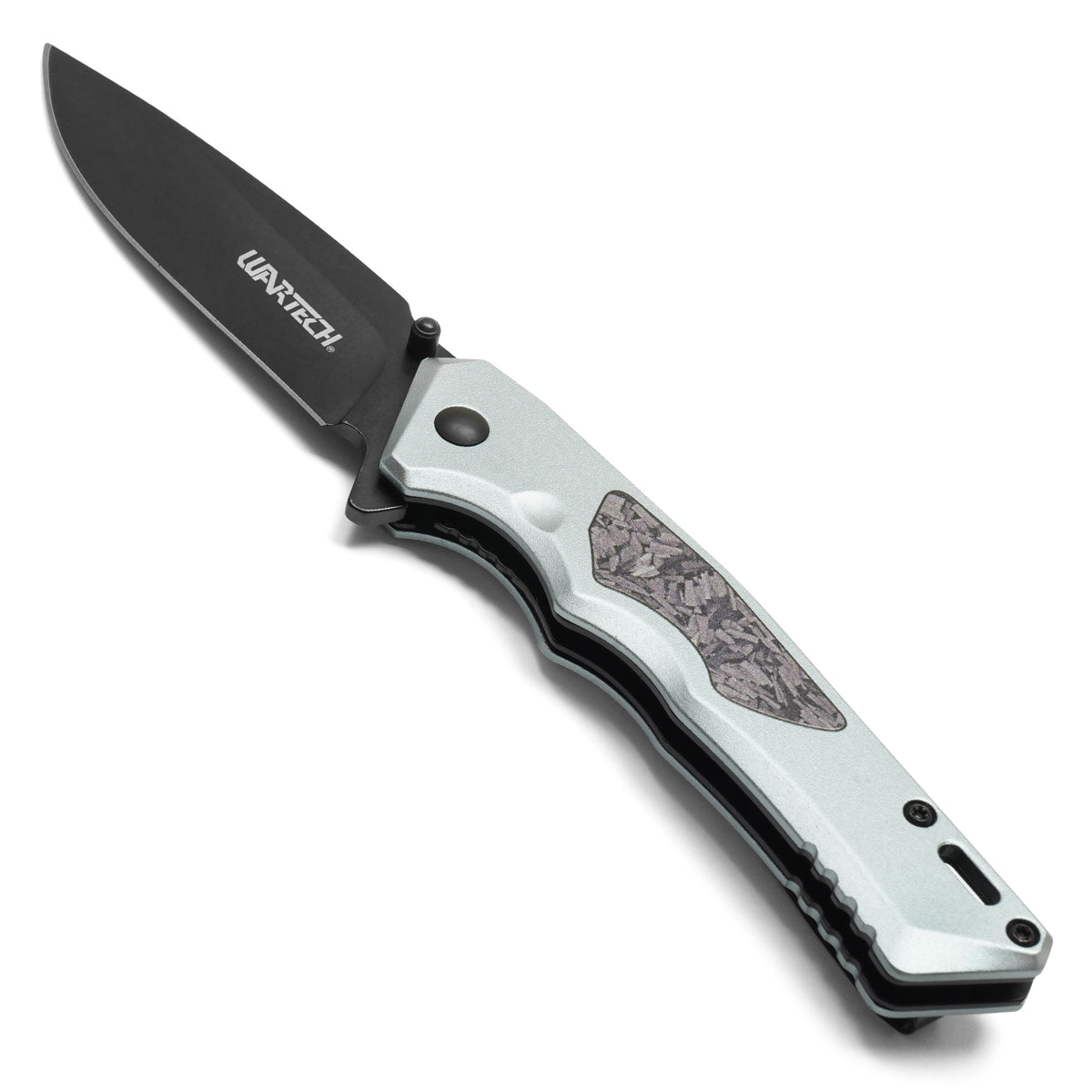 Wartech - 7.75" Gray Camo | Spring Assisted Pocket Knife