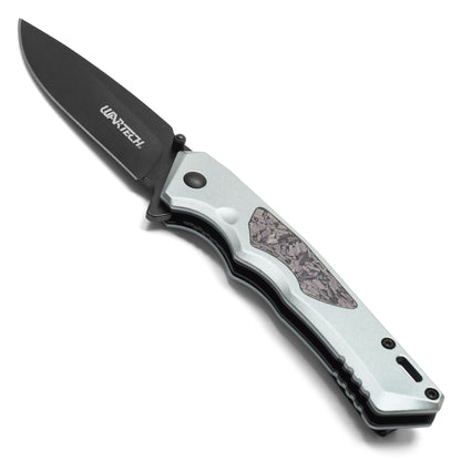 Wartech - 7.75" Gray Camo | Spring Assisted Pocket Knife