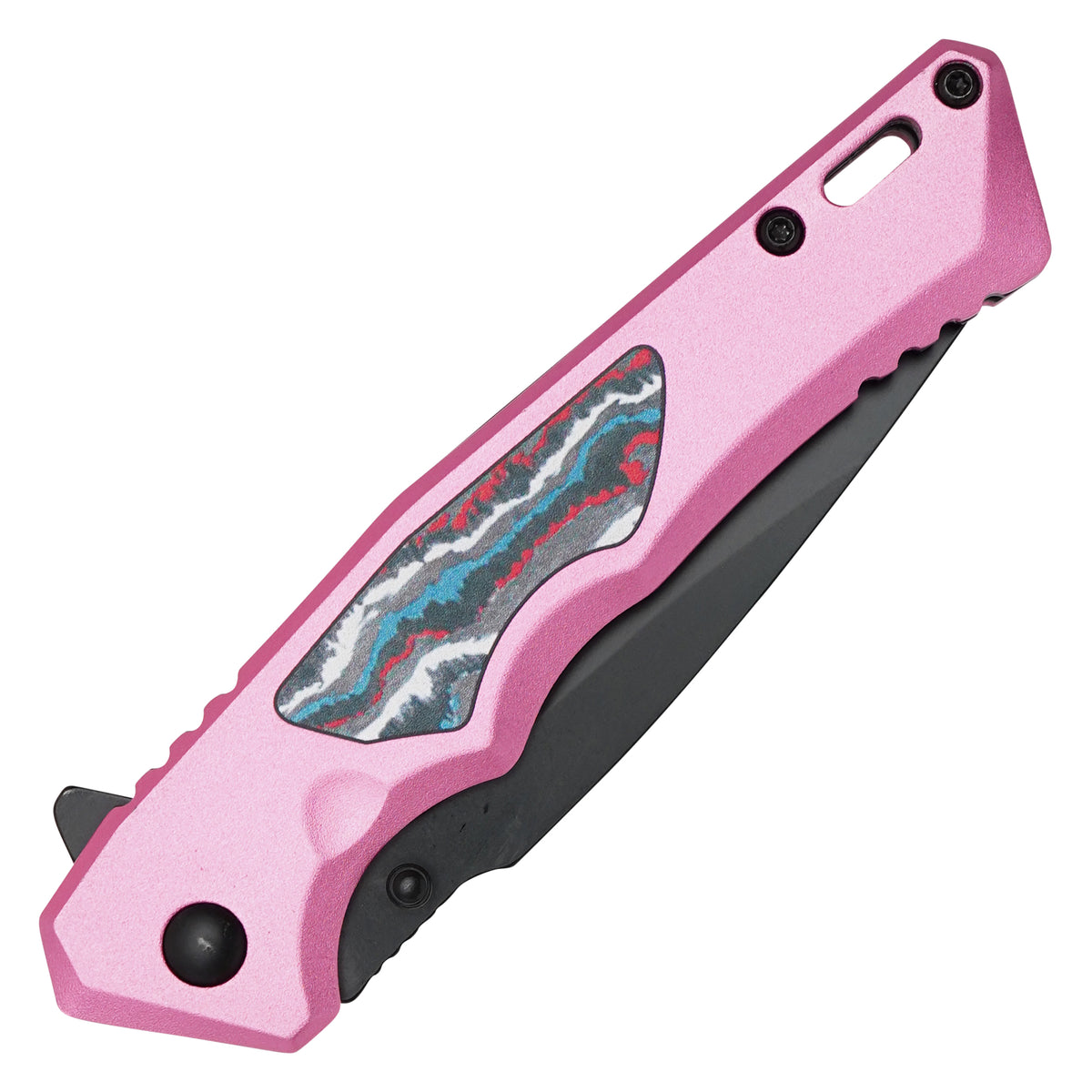 Wartech - 7.75" Pink Acid Marble | Spring Assisted Pocket Knife