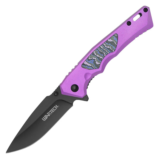 Wartech - 7.75" Purple Camo | Spring Assisted Pocket Knife