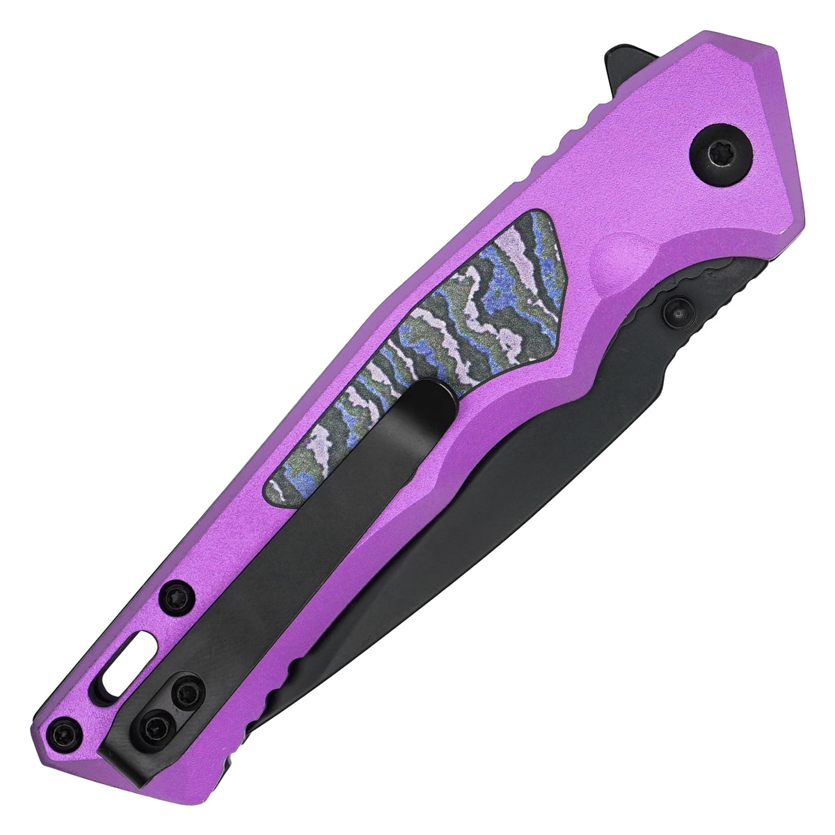 Wartech - 7.75" Purple Camo | Spring Assisted Pocket Knife