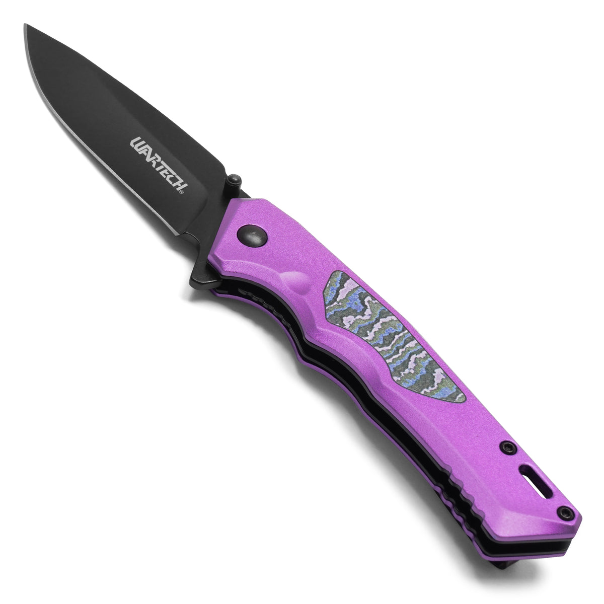Wartech - 7.75" Purple Camo | Spring Assisted Pocket Knife