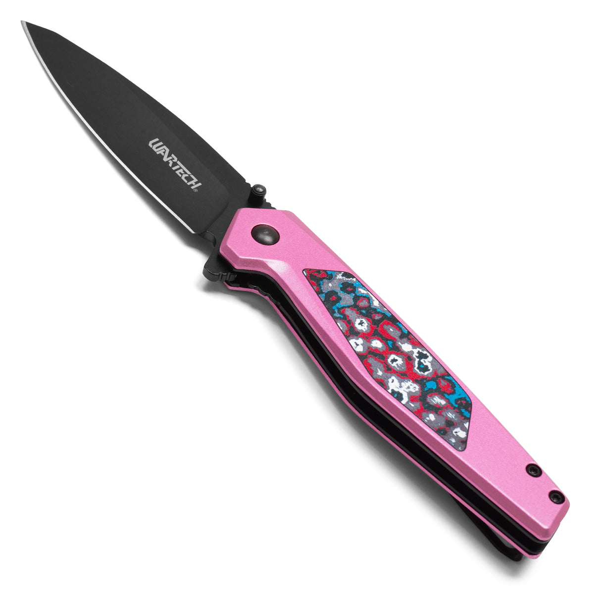Wartech - 8" Pink Acid Camo | Spring Assisted Pocket Knife