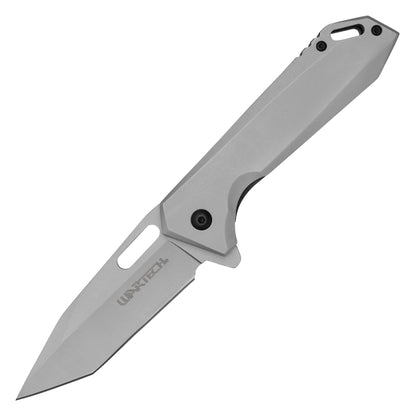 Wartech - 8.25" Minimal Silver | Spring Assisted Pocket Knife