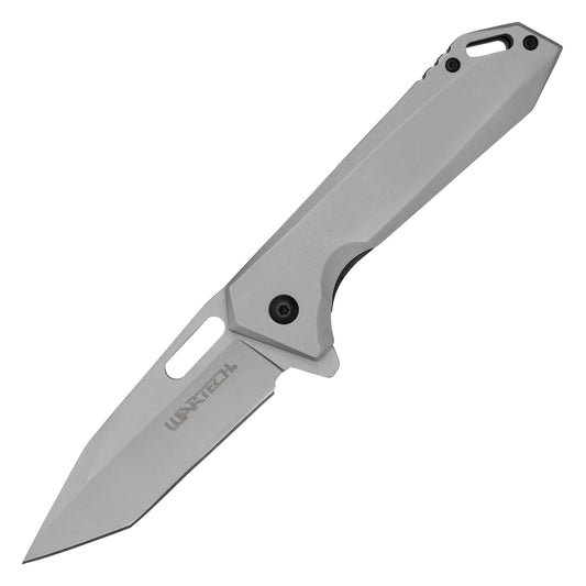 Wartech - 8.25" Minimal Silver | Spring Assisted Pocket Knife