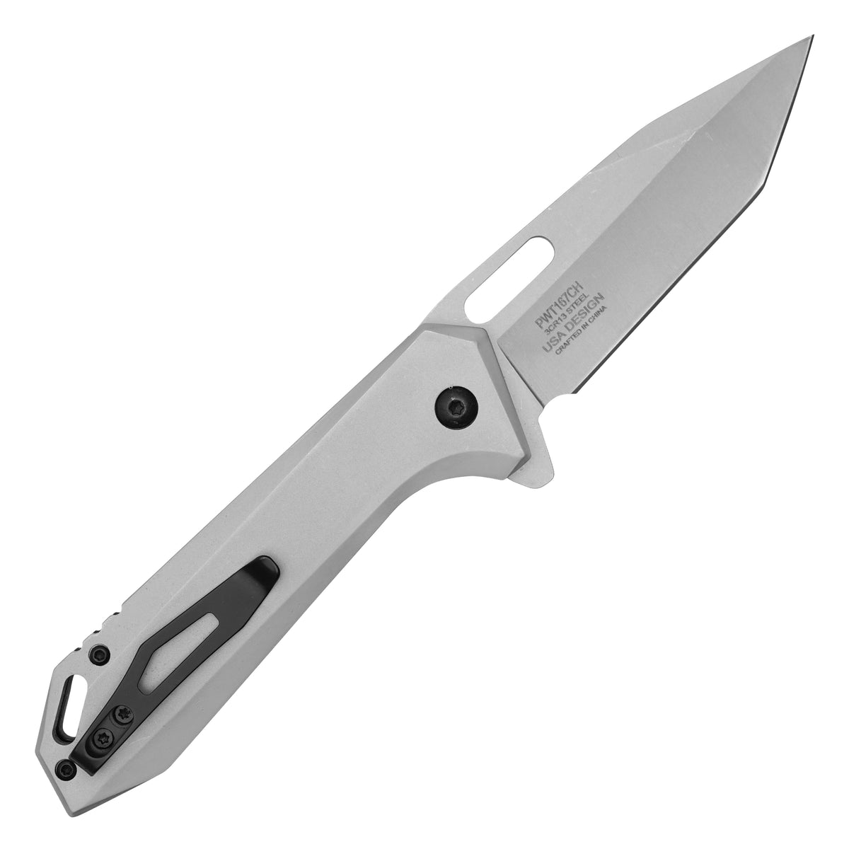 Wartech - 8.25" Minimal Silver | Spring Assisted Pocket Knife