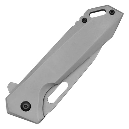 Wartech - 8.25" Minimal Silver | Spring Assisted Pocket Knife