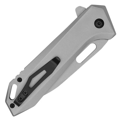 Wartech - 8.25" Minimal Silver | Spring Assisted Pocket Knife