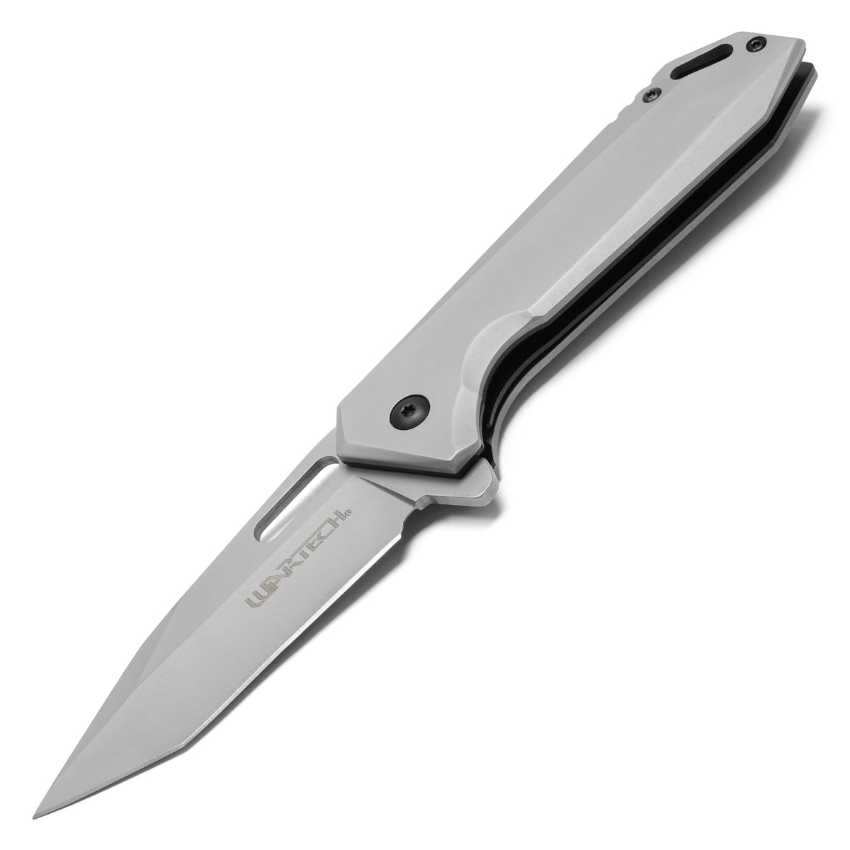 Wartech - 8.25" Minimal Silver | Spring Assisted Pocket Knife