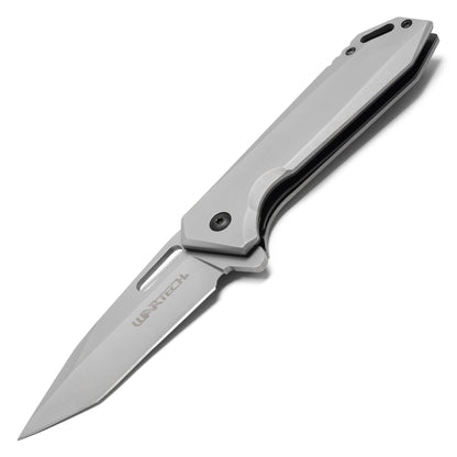 Wartech - 8.25" Minimal Silver | Spring Assisted Pocket Knife