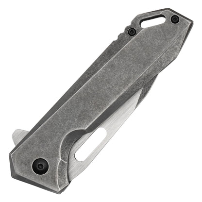 Wartech - 8.25" Minimal Stonewashed | Spring Assisted Pocket Knife