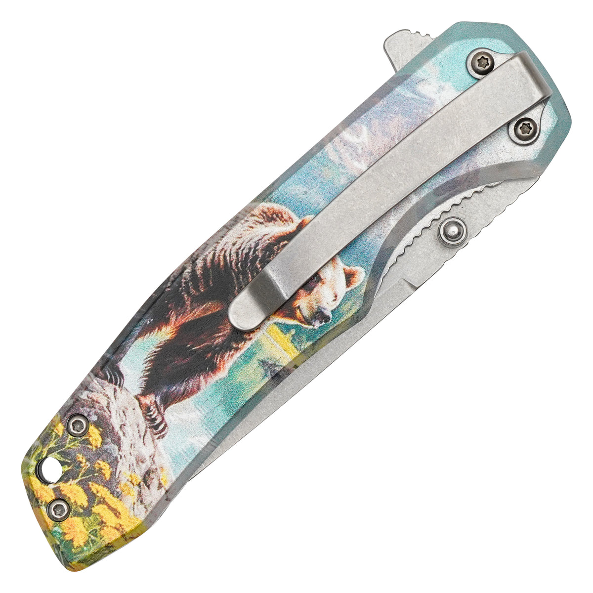Wartech - 8" Grizzly Bear | Spring Assisted Pocket Knife