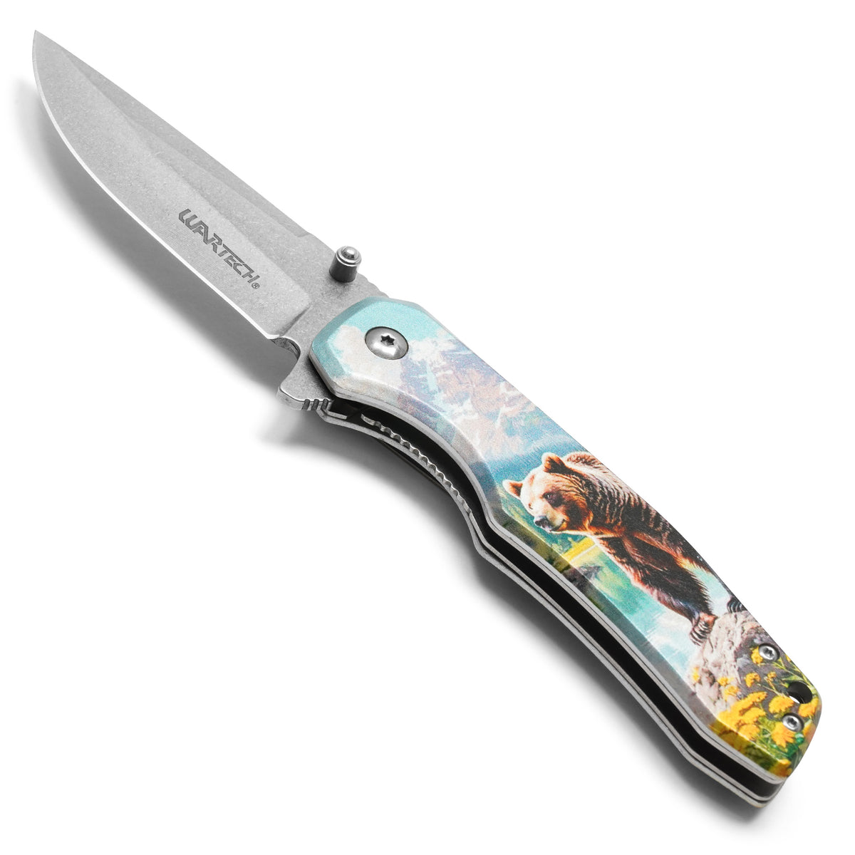 Wartech - 8" Grizzly Bear | Spring Assisted Pocket Knife