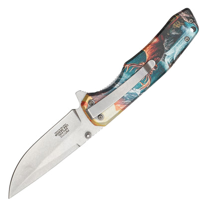 Wartech - 8" Wild Elk | Spring Assisted Pocket Knife