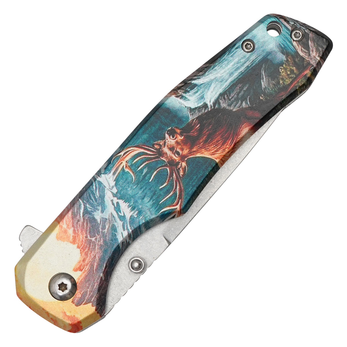 Wartech - 8" Wild Elk | Spring Assisted Pocket Knife