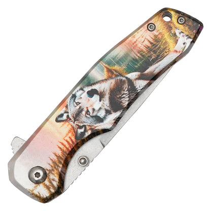 Wartech - 8" Timber Wolf | Spring Assisted Pocket Knife