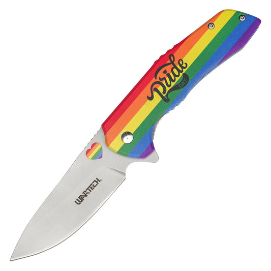 Wartech - 8" Rainbow "Pride Day" | Spring Assisted Pocket Knife