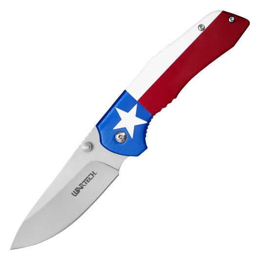 Wartech - 8" Texas Flag | Spring Assisted Knife
