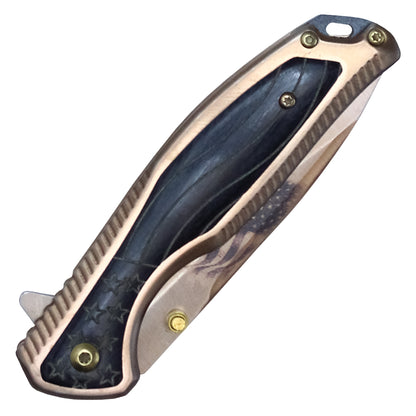 Wartech - 8" Copper Eagle | Spring Assisted Pocket Knife