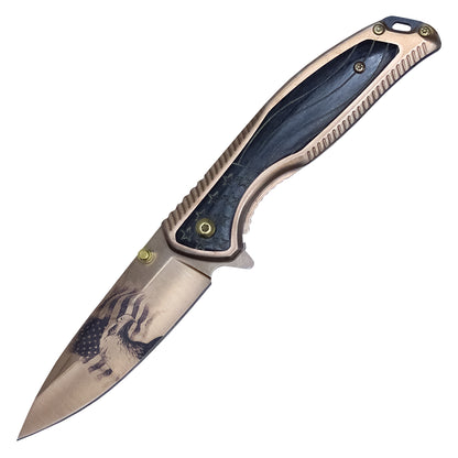 Wartech - 8" Copper Eagle | Spring Assisted Pocket Knife