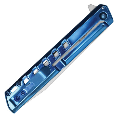 Wartech - 9.25" Blue Tanto | Spring Assisted Pocket Knife