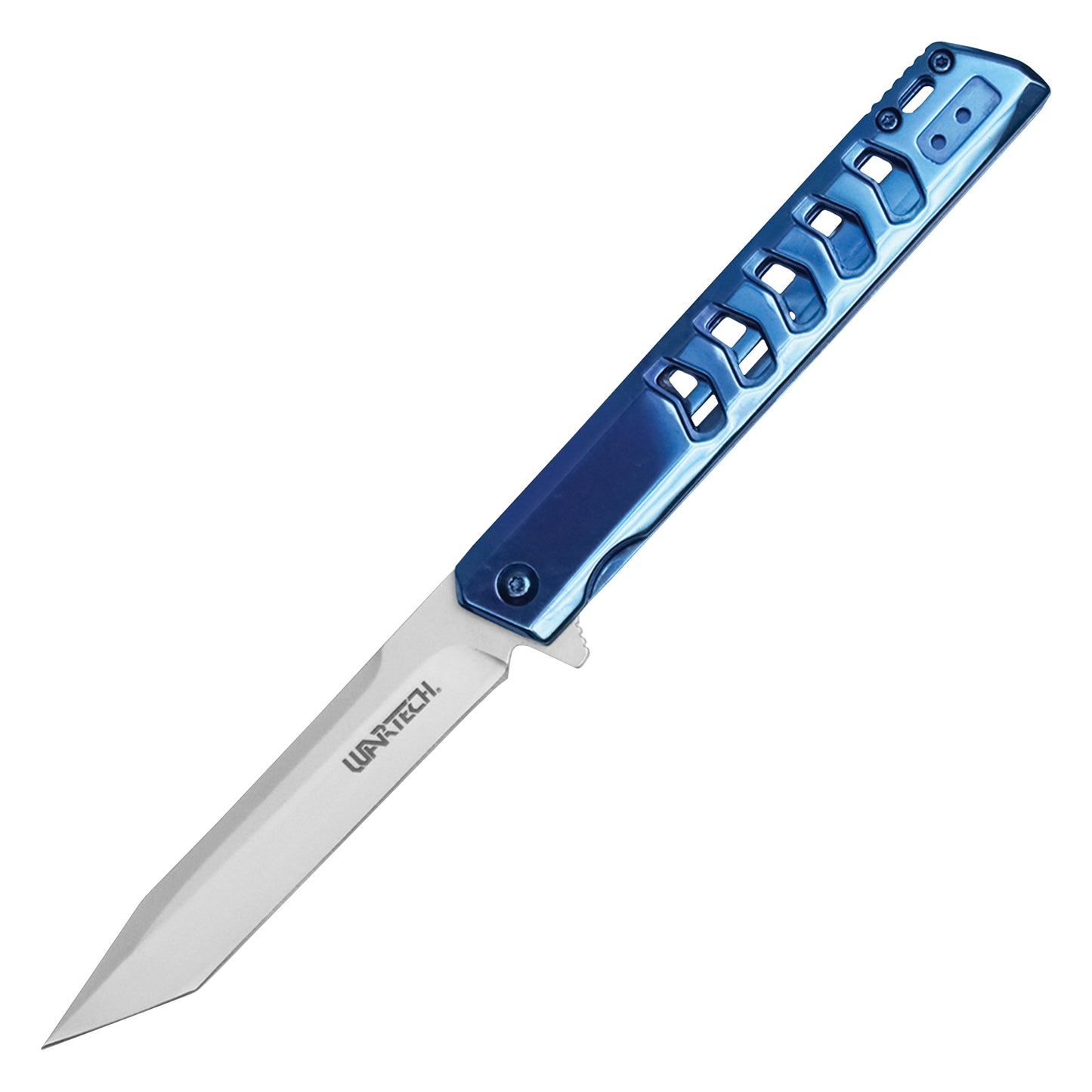 Wartech - 9.25" Blue Tanto | Spring Assisted Pocket Knife