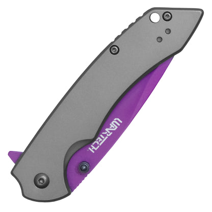 Wartech - 8" Purple Blade | Assisted Open Pocket Knife