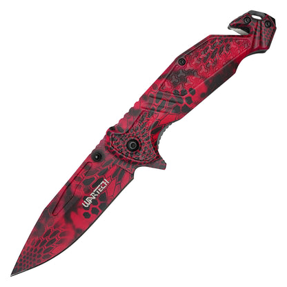 Wartech - 8.25” Red Morpho | Spring Assisted Pocket Knife