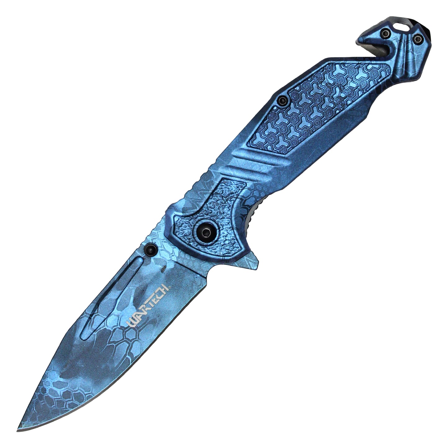 Wartech - 8" Blue Morpho Camo  Pocket Knife