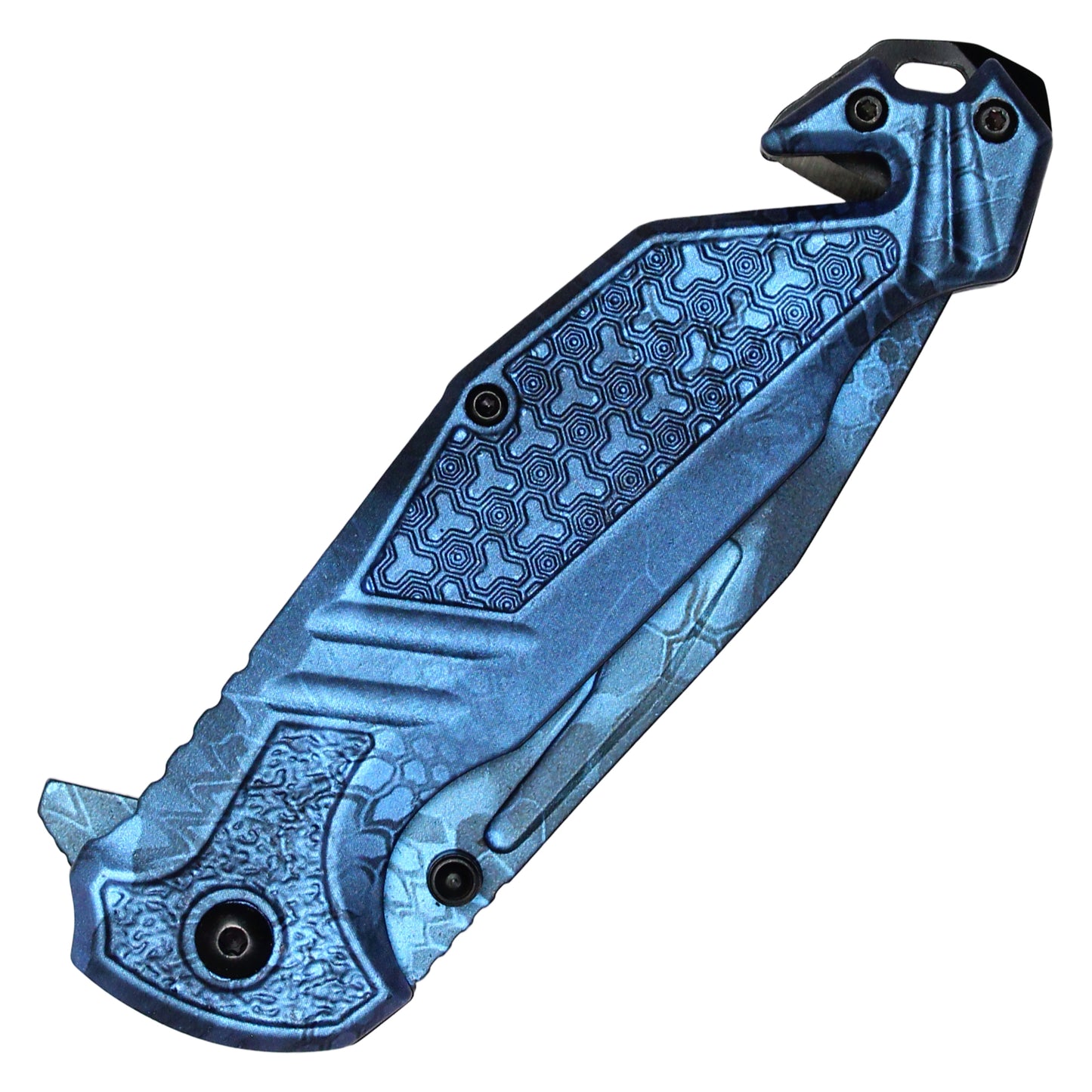 Wartech - 8" Blue Morpho Camo  Pocket Knife