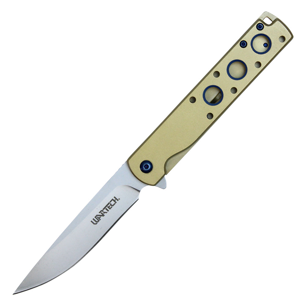 Wartech – 8" Gold | Spring Assisted Pocket Knife