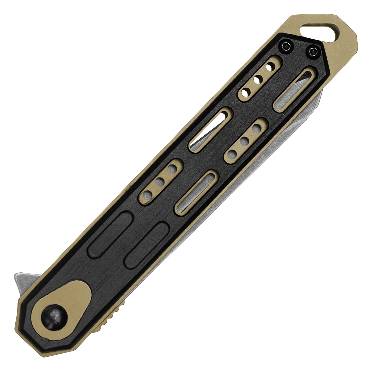 Wartech - 8.5" Stonewashed Gold | Spring Assisted Pocket Knife
