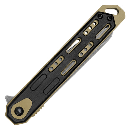 Wartech - 8.5" Stonewashed Gold | Spring Assisted Pocket Knife