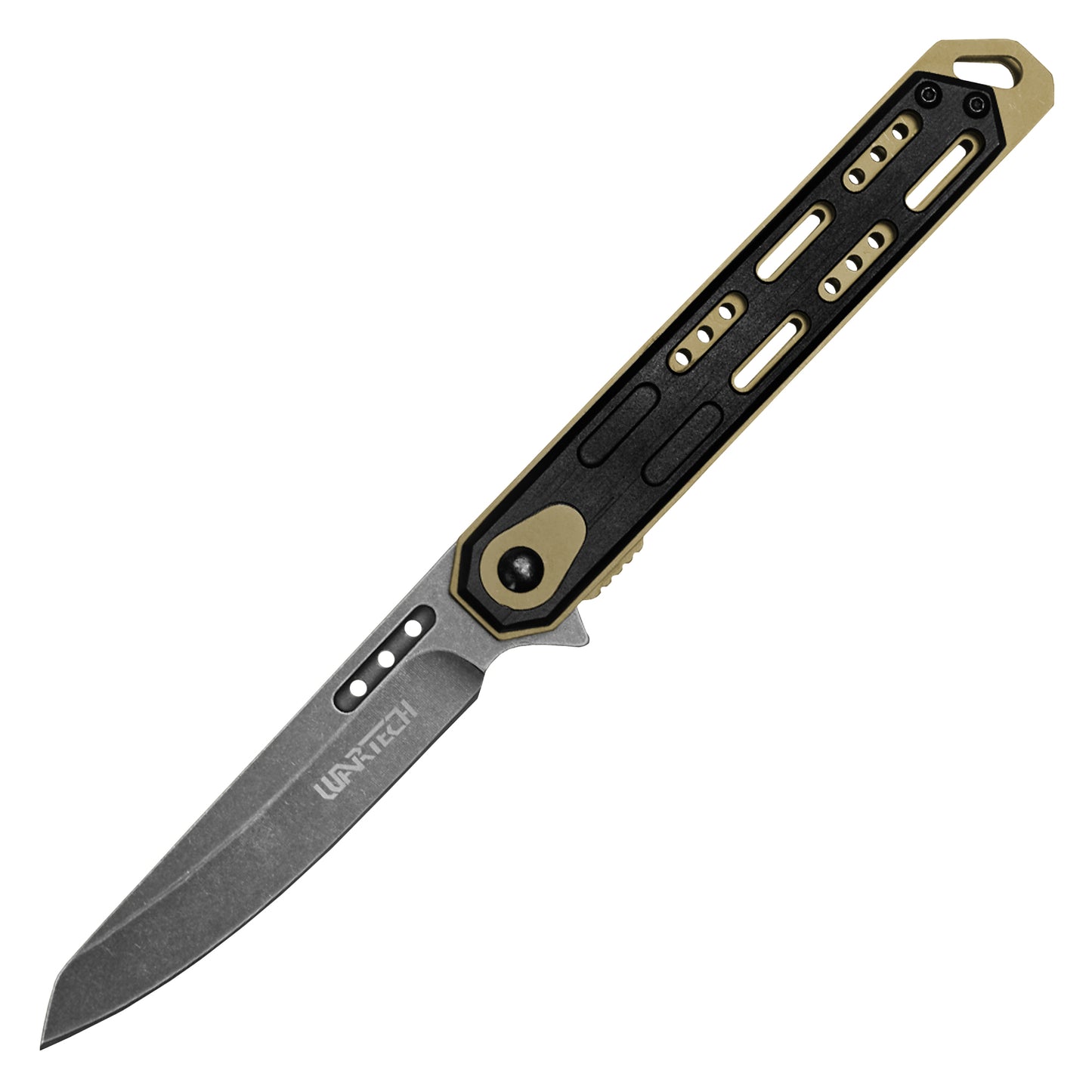 Wartech - 8.5" Stonewashed Gold | Spring Assisted Pocket Knife
