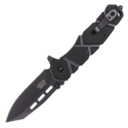 8" Black G10 Pocket Knife