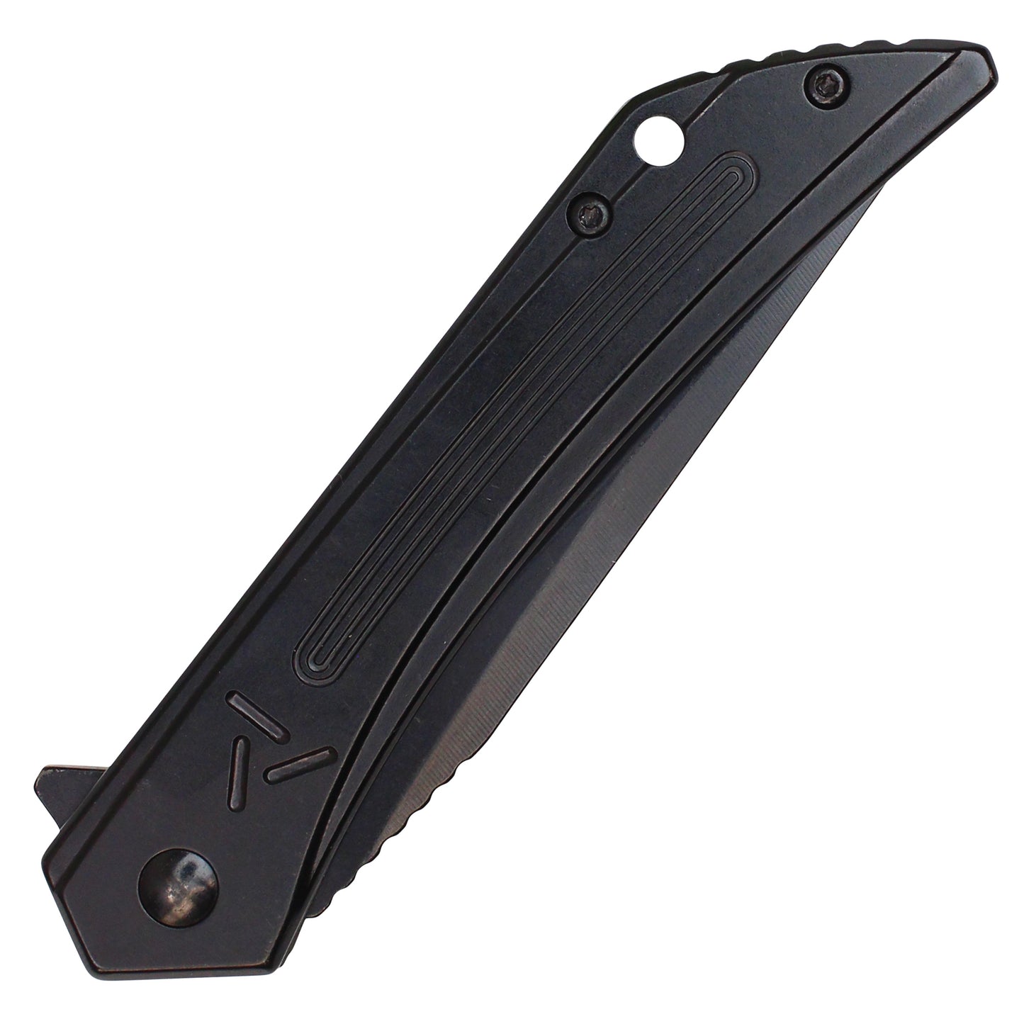 8" Slim Black Pocket Knife